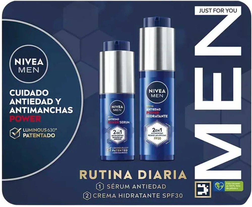Мужской набор для лица NIVEA Men Anti-Age сыворотка и крем SPF30 для зрелой кожи 30+50 мл