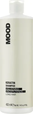 Шампунь Mood Keratin без сульфатов, с мультиминеральным комплексом на основе ферментов, для волос после кератинового выпрямления, 400 мл, Италия
