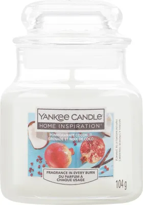 Свеча ароматическая Yankee Candle Pomegranate Coconut Home Inspiration Candle «Гранат и кокос» в банке, 104 г