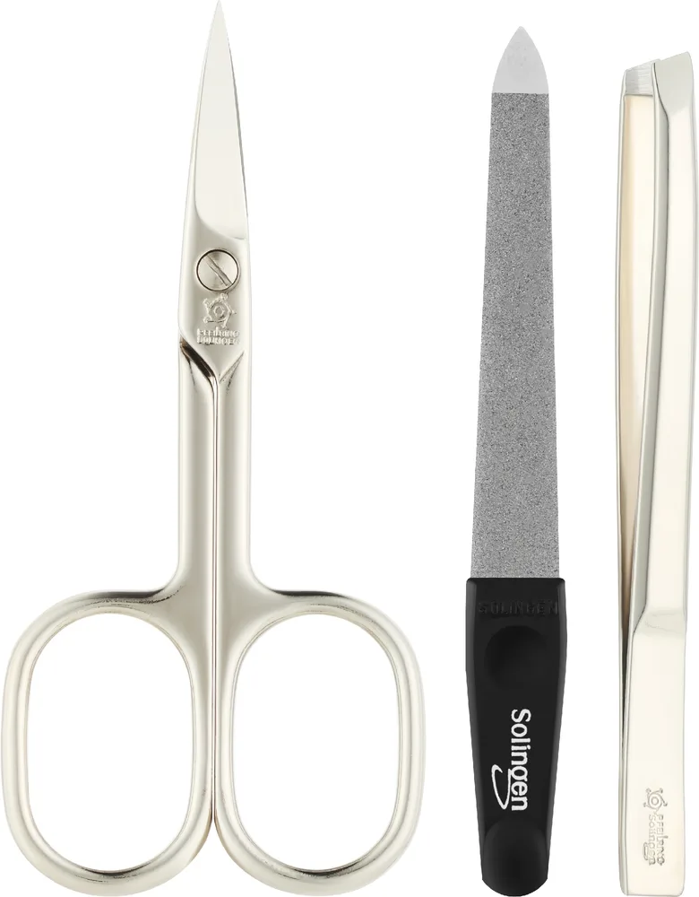 Маникюрный набор Pfeilring Solingen Manicure Travel Set 3 предмета черный нержавеющая сталь