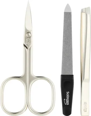 Маникюрный набор Pfeilring Solingen Manicure Travel Set 3 предмета черный нержавеющая сталь