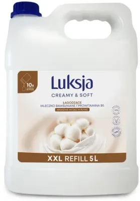 Мыло жидкое Luksja Creamy Cotton Milk Provitamine B5 с хлопковым молочком, канистра 5000 мл