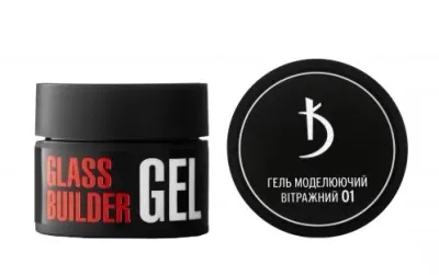 Витражный гель для моделирования ногтей Kodi Professional Glass Builder Gel тиксотропный, низкотемпературный, 12 мл