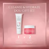 Набор для лица Talia Heaven's Dew Cleanse and Hydrate скраб с косточками персика и крем для лица с розой 50+15 мл — фото 1