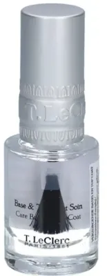 T. LeClerc T.LeClerc Top & Base Coat - База и топ для ногтей T.LeClerc Top and Base Coat 2 в 1, с укрепляющим уходом, 10 мл