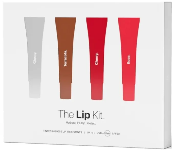 Набор блесков для губ Transparent Lab The Lip Kit с SPF 50 оттенки Glossy Terracotta и Rose 4 шт по 15 мл