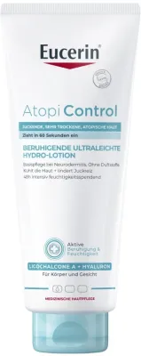 Успокаивающая гидроэмульсия для лица и тела Eucerin AtopiControl с гиалуроновой кислотой, 400 мл