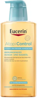 Eucerin AtopiControl масло для душа очищающее успокаивающее для сухой и чувствительной кожи, для лица и тела 400 мл