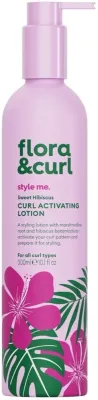 Flora & Curl Flora & Curl Style Me Sweet Hibiscus Curl Activating Lotion - Лосьон для локонов Flora Curl Style Me Sweet Hibiscus Curl Activating Lotion несмываемый, против пушистости, 300 мл