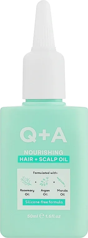 Масло для волос Q+A Nourishing Scalp+Hair Oil питательное, несмываемое, 50 мл