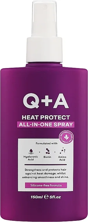Спрей для волос Q+A Heat Protect All-in-One Spray термозащитный, несмываемый, 150 мл