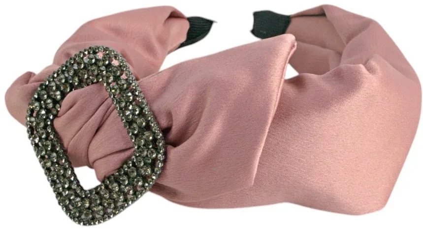 Ободок для волос Lolita Accessories с бантом и украшениями, розовый, 1 шт