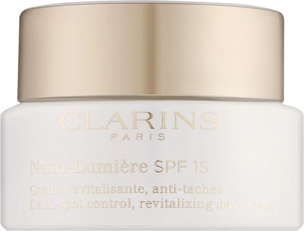 Clarins Nutri-Lumiere крем для лица дневной питательный SPF5 50 мл, для сияния и ровного тона зрелой кожи с маслом ши и ниацинамидом