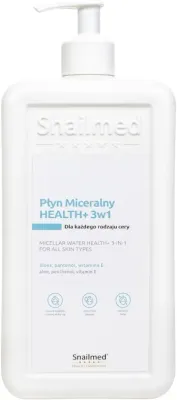 Snailmed Health+ мицеллярная вода 3в1 с алоэ пантенолом и витамином E для лица, 500 мл
