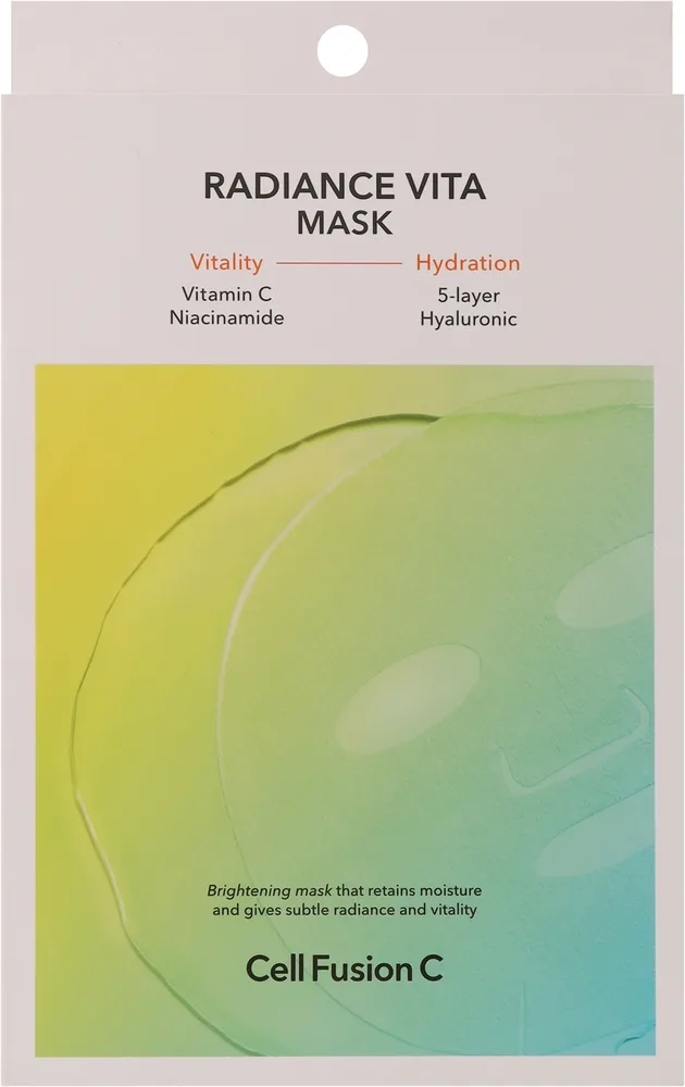 Тканевая маска для лица Cell Fusion C Radiance Vita Mask с витамином С и гиалуроновой кислотой, 5х25 мл