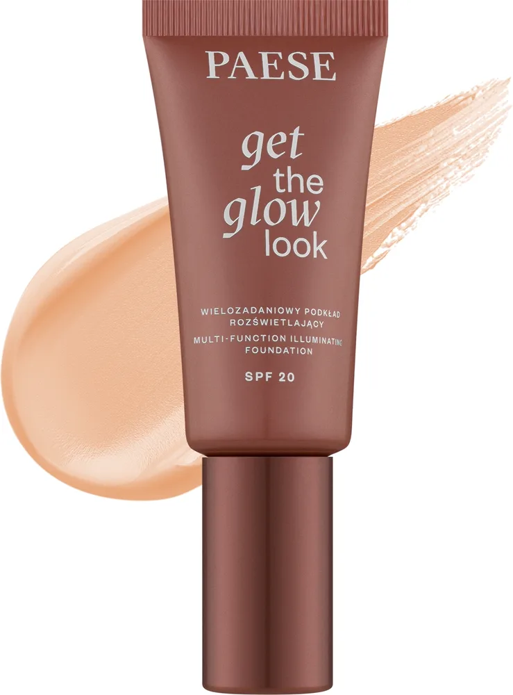 Тональный флюид Paese Get The Glow Look Multi-Function Illuminating Foundation сияющий SPF 20, 30 мл, оттенок 2N - Sand Beige