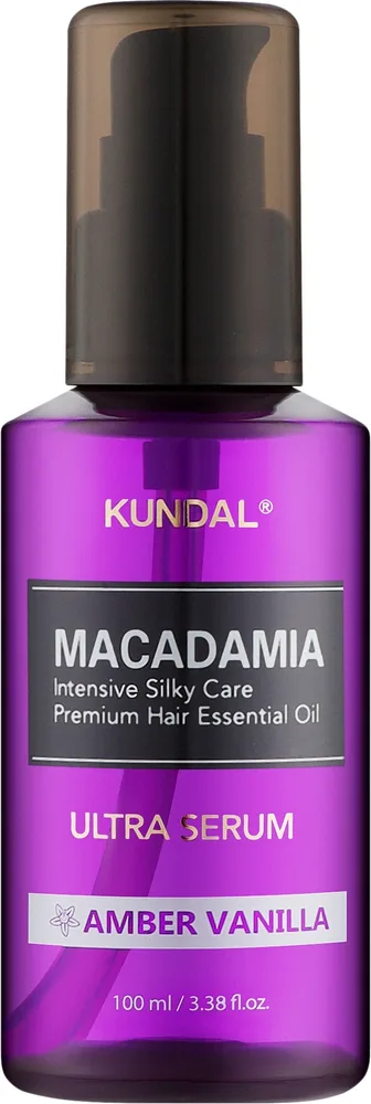 Питательная сыворотка для волос Амбра и Ваниль Kundal Macadamia Ultra Hair Serum Amber Vanilla, 100 мл