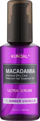 Питательная сыворотка для волос Амбра и Ваниль Kundal Macadamia Ultra Hair Serum Amber Vanilla, 100 мл