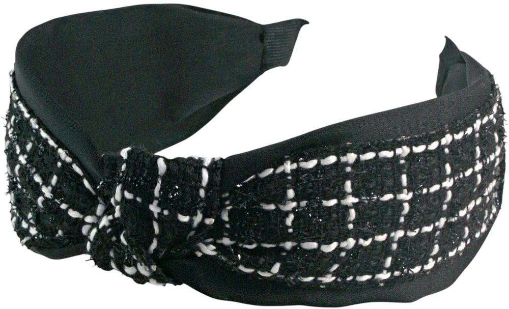 Ободок для волос Lolita Accessories с узором, чёрный, 1 шт