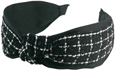 Ободок для волос Lolita Accessories с узором, чёрный, 1 шт