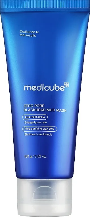 Очищающая грязевая маска Medicube Zero Pore Blackhead Mud Mask от чёрных точек с AHA, BHA и PHA кислотами, 100 г