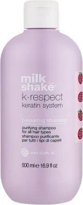 Milk_shake Milk Shake K-Respect Preparing Shampoo - Шампунь подготавливающий для волос Milk Shake K-Respect Preparing Shampoo, очищающий, для всех типов волос, 500 мл