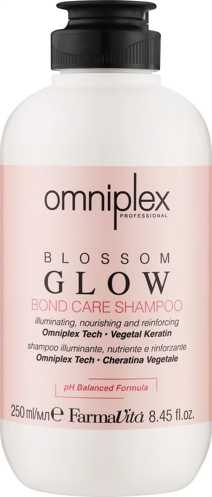 Шампунь Farmavita Omniplex Blossom Glow с технологией укрепления волос, для окрашенных и повреждённых волос, 250 мл, Италия