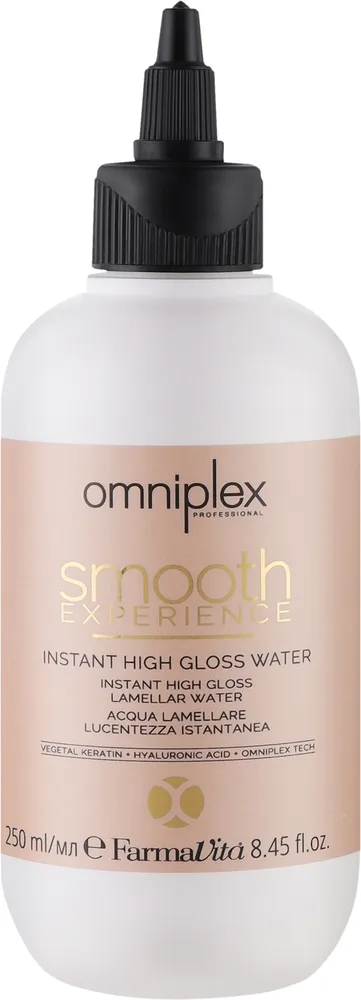 Ламеллярная вода для мгновенного блеска волос FarmaVita Omniplex Smooth Experience Instant High Gloss Water, 250 мл