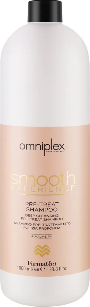 Шампунь Farmavita Omniplex Pre-Treat щелочной, подготовка перед выпрямлением волос, 1000 мл