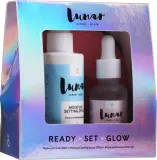 Набор Lunar Glow Ready Set Glow база под макияж 30 мл спрей для фиксации макияжа 100 мл и спонж для демакияжа — фото 1