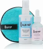 Набор Lunar Glow Ready Set Glow база под макияж 30 мл спрей для фиксации макияжа 100 мл и спонж для демакияжа — фото 3