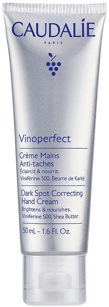 Крем для рук Caudalie Vinoperfect Dark Spot Correcting Hand Cream, с маслом авокадо и маслом ши, 50 мл