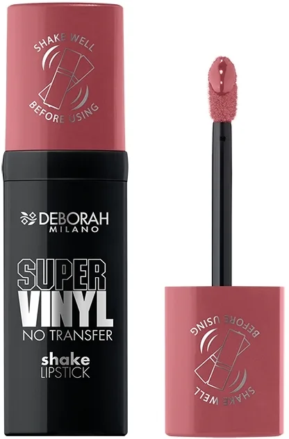 Жидкая помада для губ Deborah Super Vinyl глянцевая, оттенок 01 - Rose