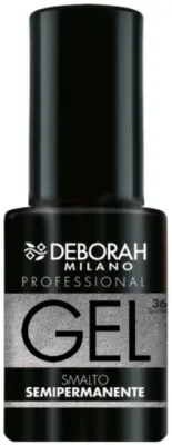 Гель-лак для ногтей Deborah Smalto Semipermanente Glitter Gel полуперманентный, с блестящими частицами, 4,5 мл, оттенок 36 - Galaxy Silver