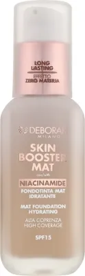 Тональный флюид Deborah Skin Booster Mat Foundation матирующий увлажняющий SPF 15, 30 мл