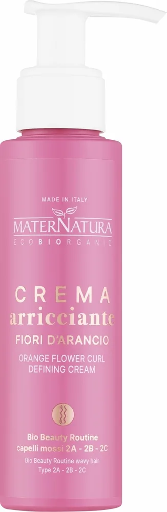 Крем для укладки волос MaterNatura Orange Blossom для кудрявых, с цветком апельсина и маслом ши, органический веганский, 100 мл