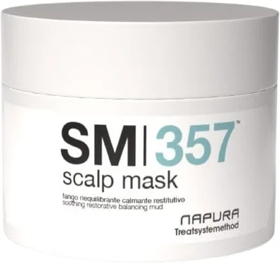 Успокаивающая очищающая маска для чувствительной кожи головы Napura Scalp Mask, белая глина, масло арганы, жожоба и оливы, 250 мл