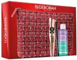 Набор Deborah Milano Pochette 01 тушь для ресниц 12 мл карандаш для глаз 1.5 г двухфазное средство для демакияжа 50 мл и косметичка — фото 1