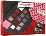 Набор для макияжа Deborah Gift Make-up Mini Cold тени 9 оттенков блески и помады 3 шт румяна хайлайтер и зеркало — фото 1