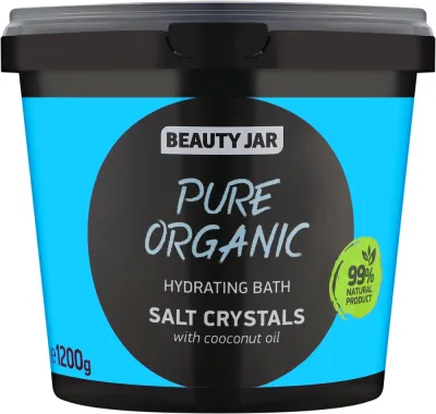 Beauty Jar Pure Organic Salt Crystals соль для ванны морская кристаллы 1200 г, увлажняющие кристаллы для ванны с кокосовым маслом