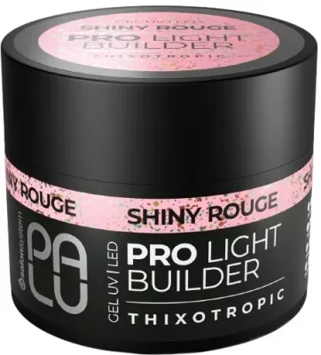 Моделирующий гель для ногтей Palu Pro Light Builder Gel Shiny Rouge самовыравнивающийся, низкотемпературный, 45 г