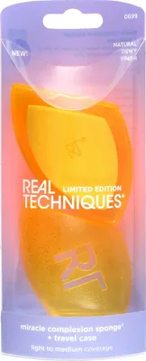 Спонж для макияжа Real Techniques Miracle Complexion Sponge + Case Night Brights, с футляром, 1 шт
