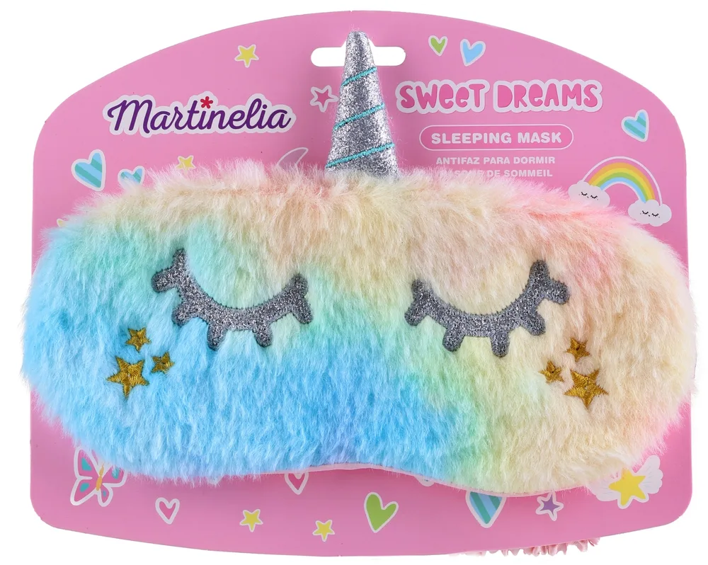 Маска для сна детская Martinelia Sweet Dreams Sleeping Mask с регулируемым ремешком, жёлто-синяя, 1 шт
