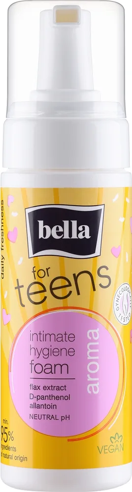 Bella Teens пенка для интимной гигиены For Teens Aroma с нежным ароматом 150 мл, средство для интимной гигиены для девочек-подростков