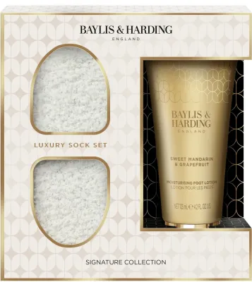 Baylis & Harding Baylis & Harding Sweet Mandarin & Grapefruit Luxury Foot Care Gift Set (foot/lot/125 мл + socks) - Набор для ухода за ногами Baylis and Harding Sweet Mandarin and Grapefruit Luxury: лосьон для ног 125 мл и носки