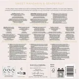 Набор Baylis & Harding Sweet Mandarin & Grapefruit пена для ванны 100 мл гель 100 мл крем для душа 100 мл лосьон 2x50 мл крем-пена 100 мл и крем для рук 50 мл — фото 8