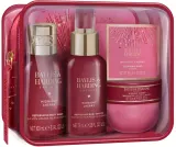 Дорожный набор Baylis & Harding Midnight Cherry спрей для тела 75 мл мыло 50 г гель для душа 100 мл масло для тела 50 мл и косметичка — фото 2