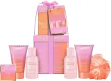 Набор Baylis & Harding Jojoba Vanilla & Almond Oil гель 100 мл пена 100 мл лосьон 50 мл скраб 50 мл кристаллы 25 г и мочалка — фото 3