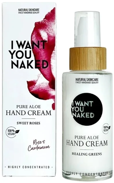 Крем для рук I Want You Naked Pure Aloe Sweet Roses с алоэ вера без воды 50 мл