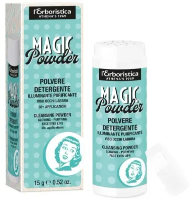 L'Erboristica Vintage Magic Powder очищающая пудра для лица, глаз и губ 15 г